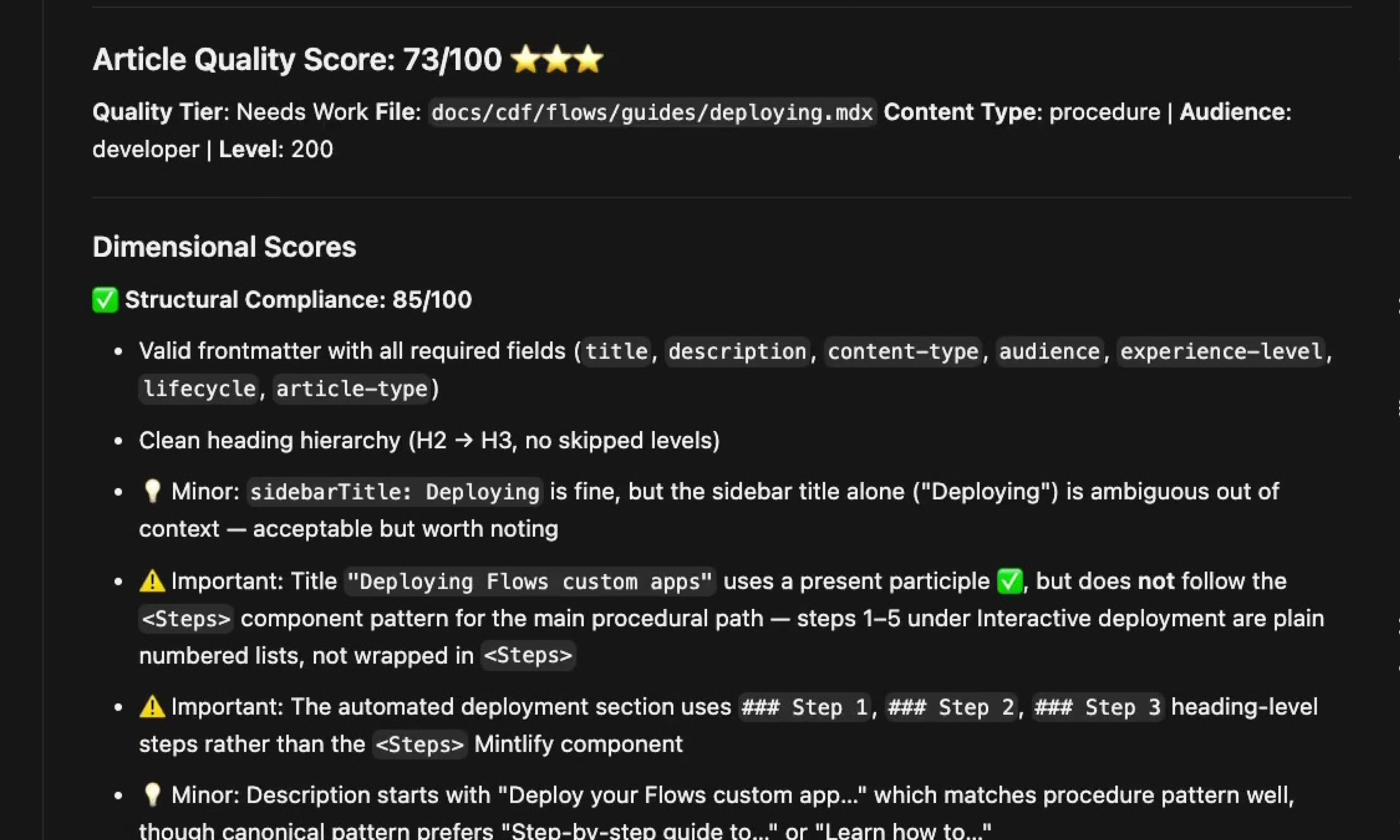 Content design skills and glossary tooling for product UI and documentation